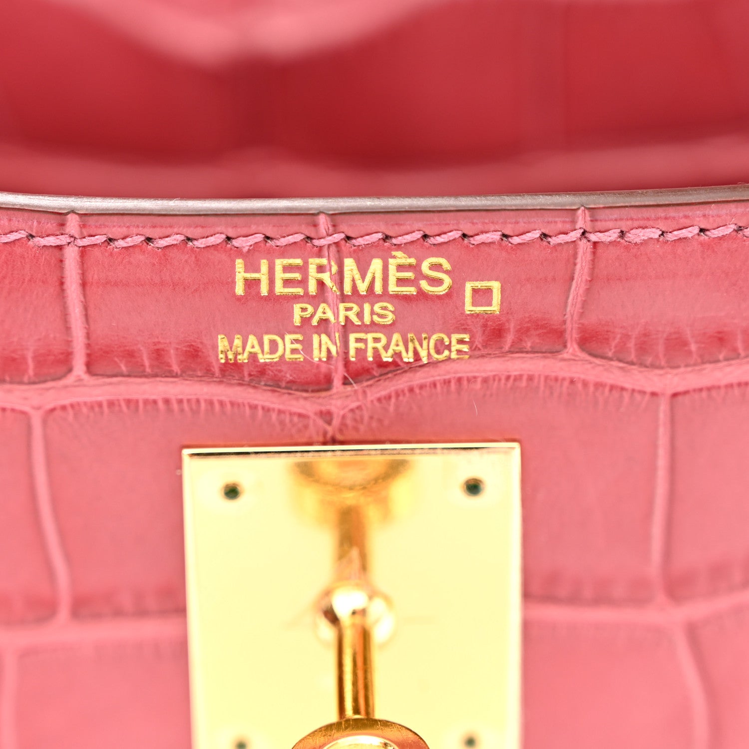 Hermes Matte Alligator Kelly Retourne 35 Rose De Bois 6 of 17