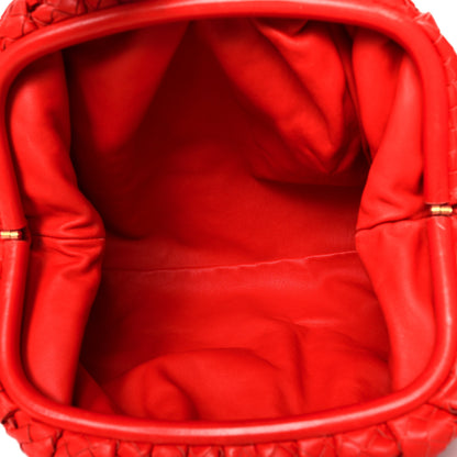 Bottega Veneta Nappa Maxi Intrecciato The Pouch Oversized Clutch Bright Red 5 of 15
