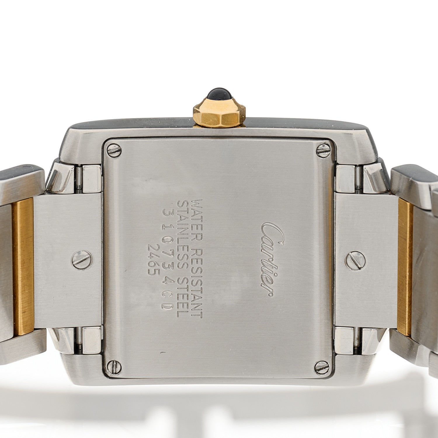 Cartier Stainless Steel 18K Yellow Gold 25mm Tank Francaise Quartz Watch 4 of 4