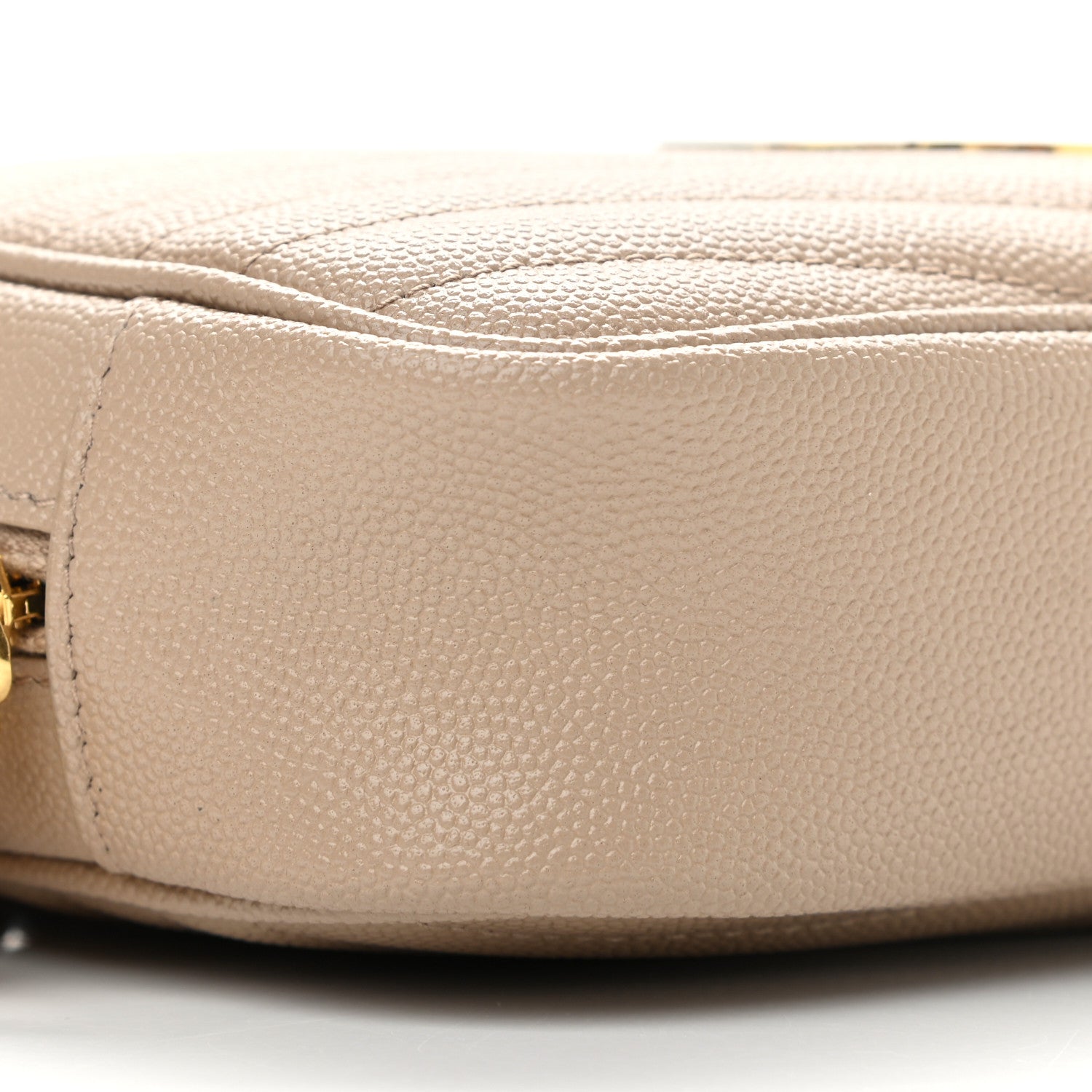 Saint Laurent Grain De Poudre Matelasse Monogram Mini Lou Camera Bag Dark Beige 9 of 12