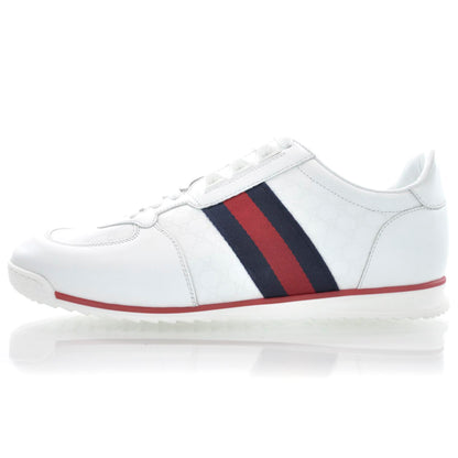 Gucci Mens Guccissima Web Sneakers 7.5 White 2 of 7