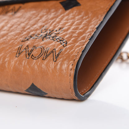 MCM Visetos Large Patricia Wallet On Chain Cognac 9 of 13