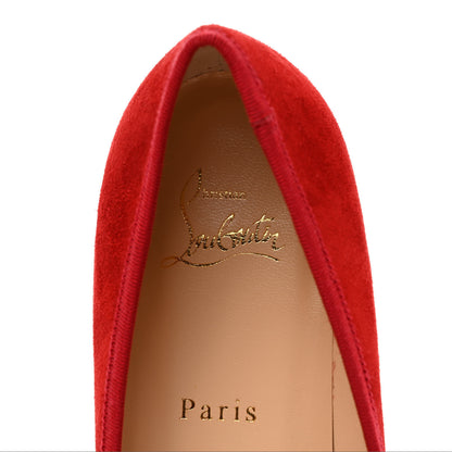 Christian Louboutin Veau Velours Solasofia Flats 39.5 Rougissime 6 of 7