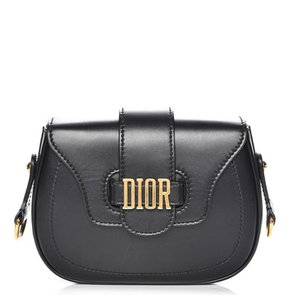 Christian Dior Calfskin D Fence Saddle Bag Black 1 of 8