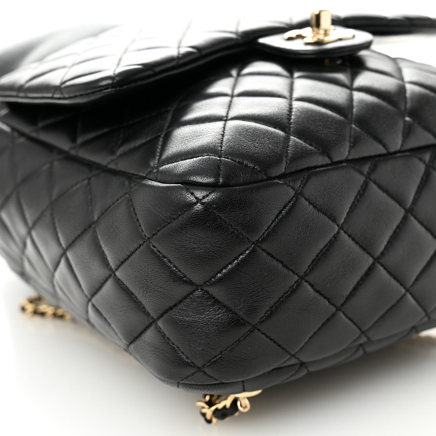 Lambskin Quilted Large in Seoul Backpack Black