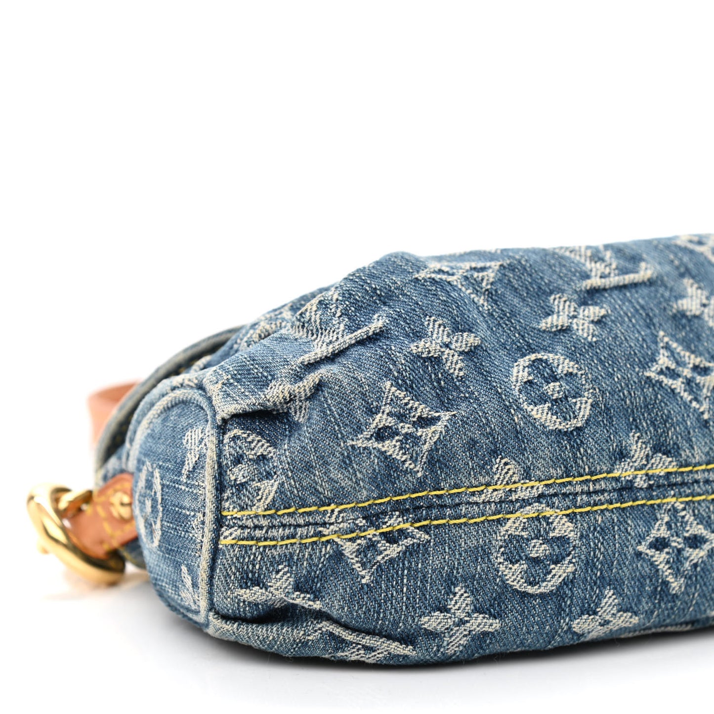 Monogram Denim Mini Pleaty Blue