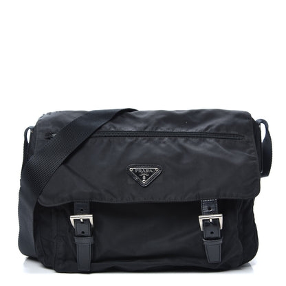 Prada Tessuto Nylon Messenger Bag Black 1 of 12