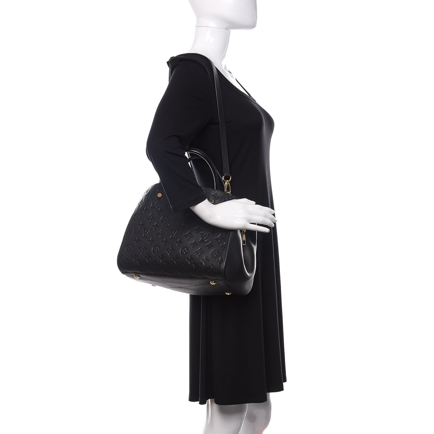 Louis Vuitton Empreinte Montaigne MM Black 2 of 9