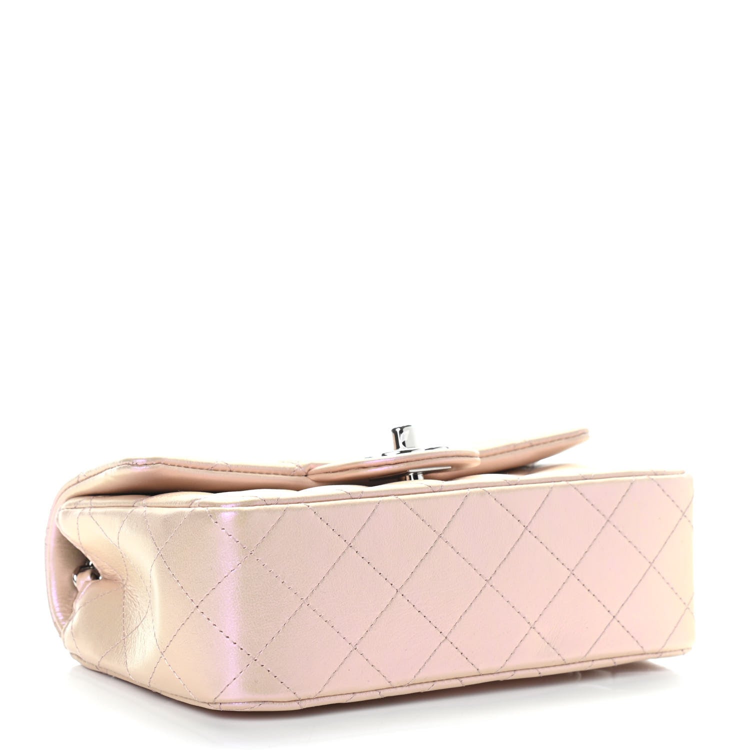 Chanel Iridescent Calfskin Quilted Mini Rectangular Flap Pink 4 of 9