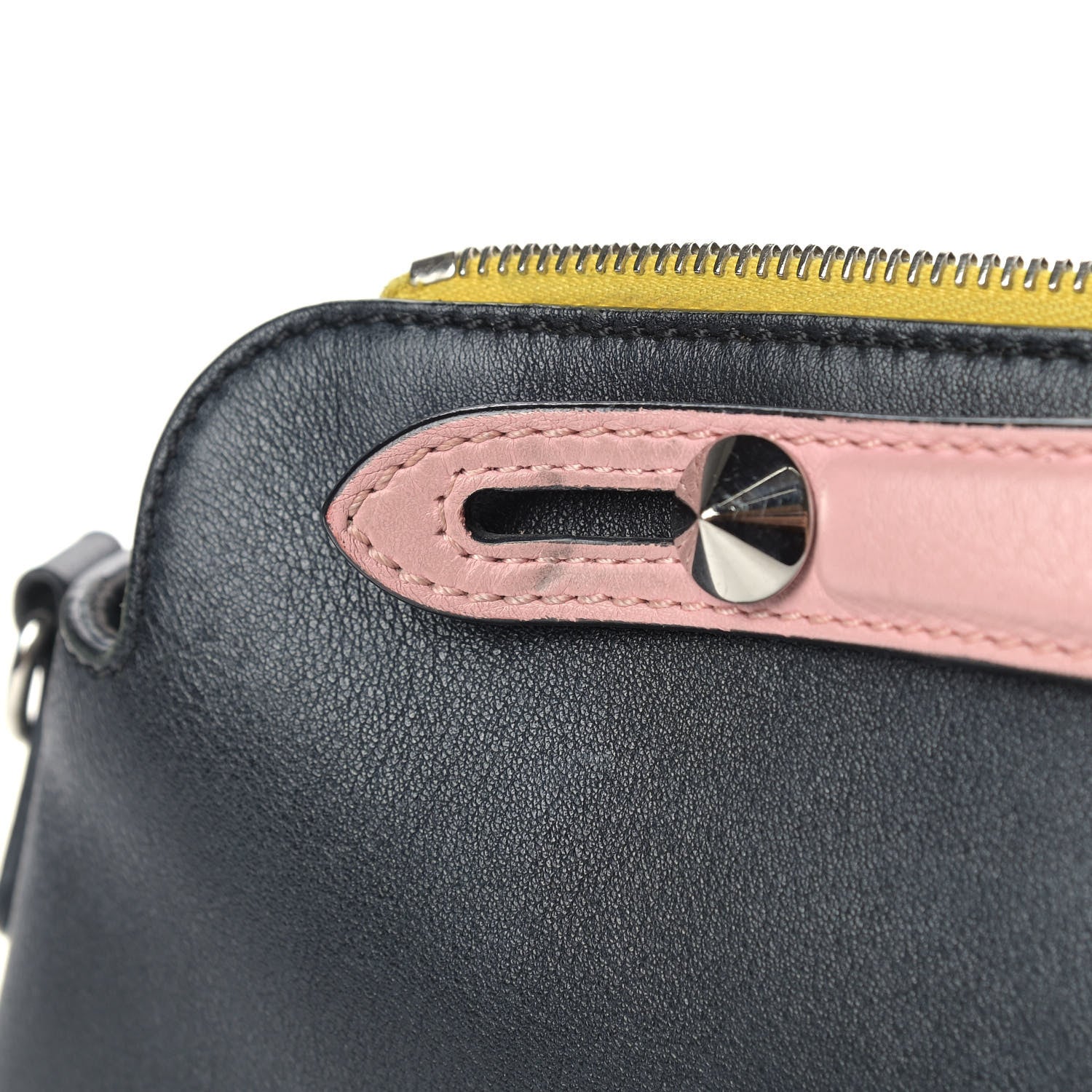 Fendi Vitello Dolce 4 Color Large By The Way Boston Bag Black Multicolor 14 of 18