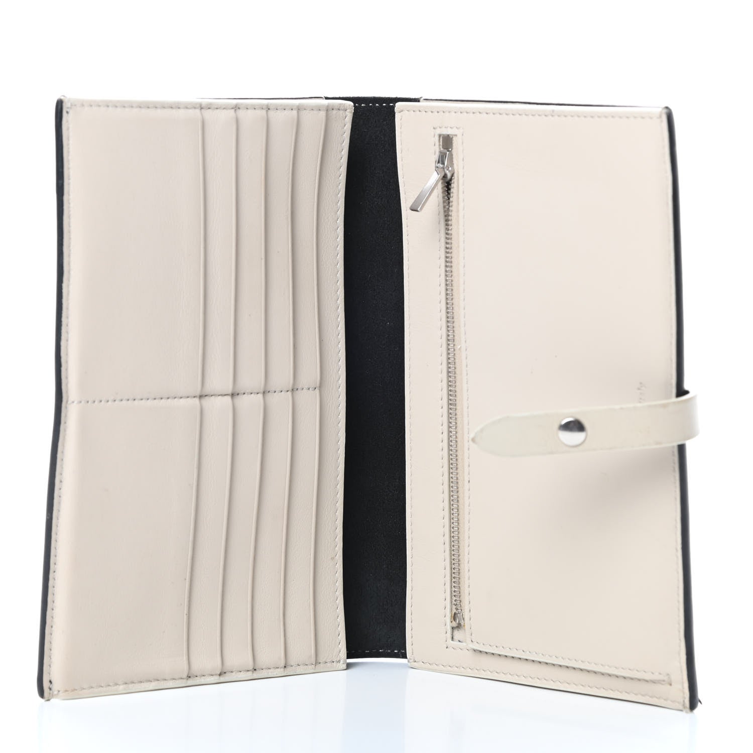 Celine Grained Calfskin Large Multifunction Strap Wallet Black Chalk 5 of 12