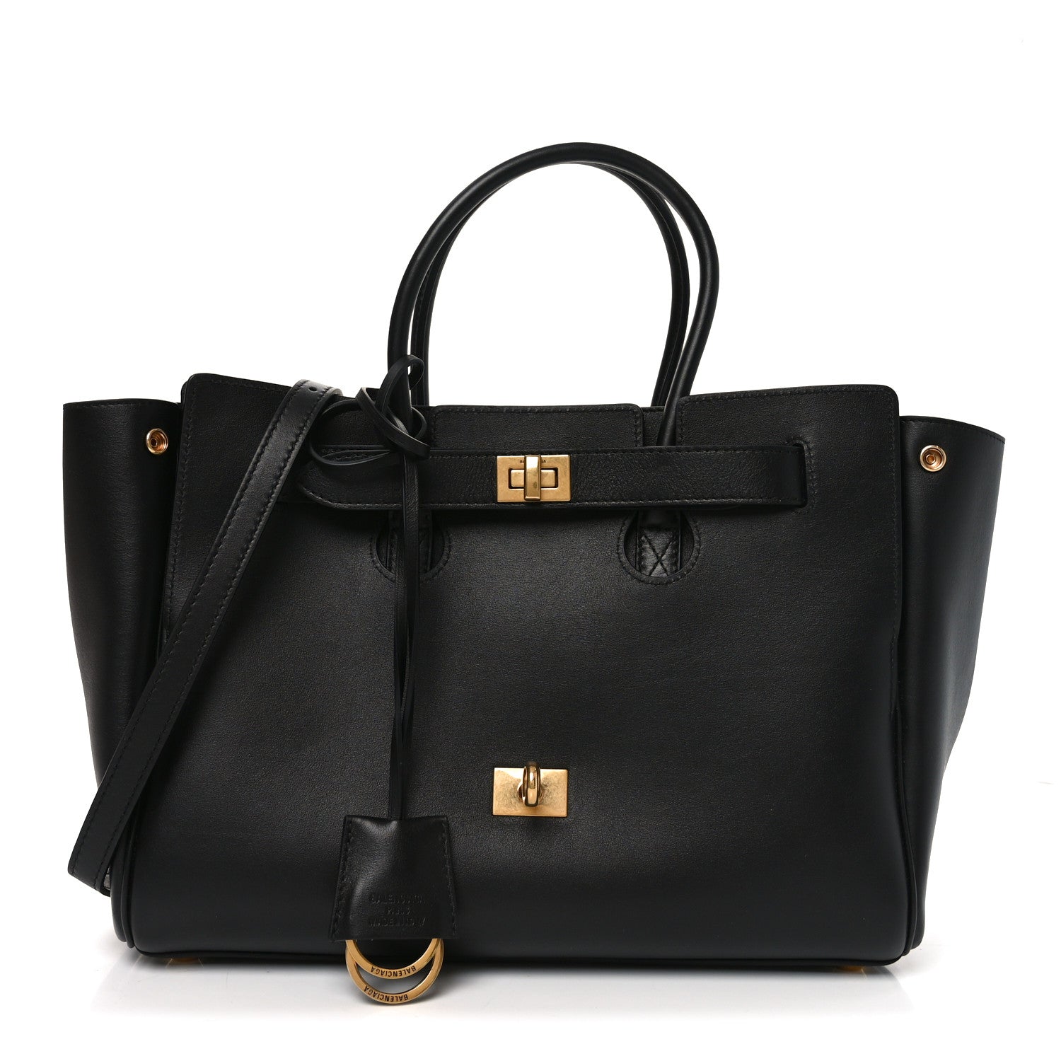 Balenciaga Smooth Calfskin Small Bel Air Carry All Bag Black 1 of 10