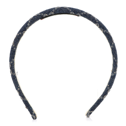 Gucci Denim Monogram Headband 1 of 7