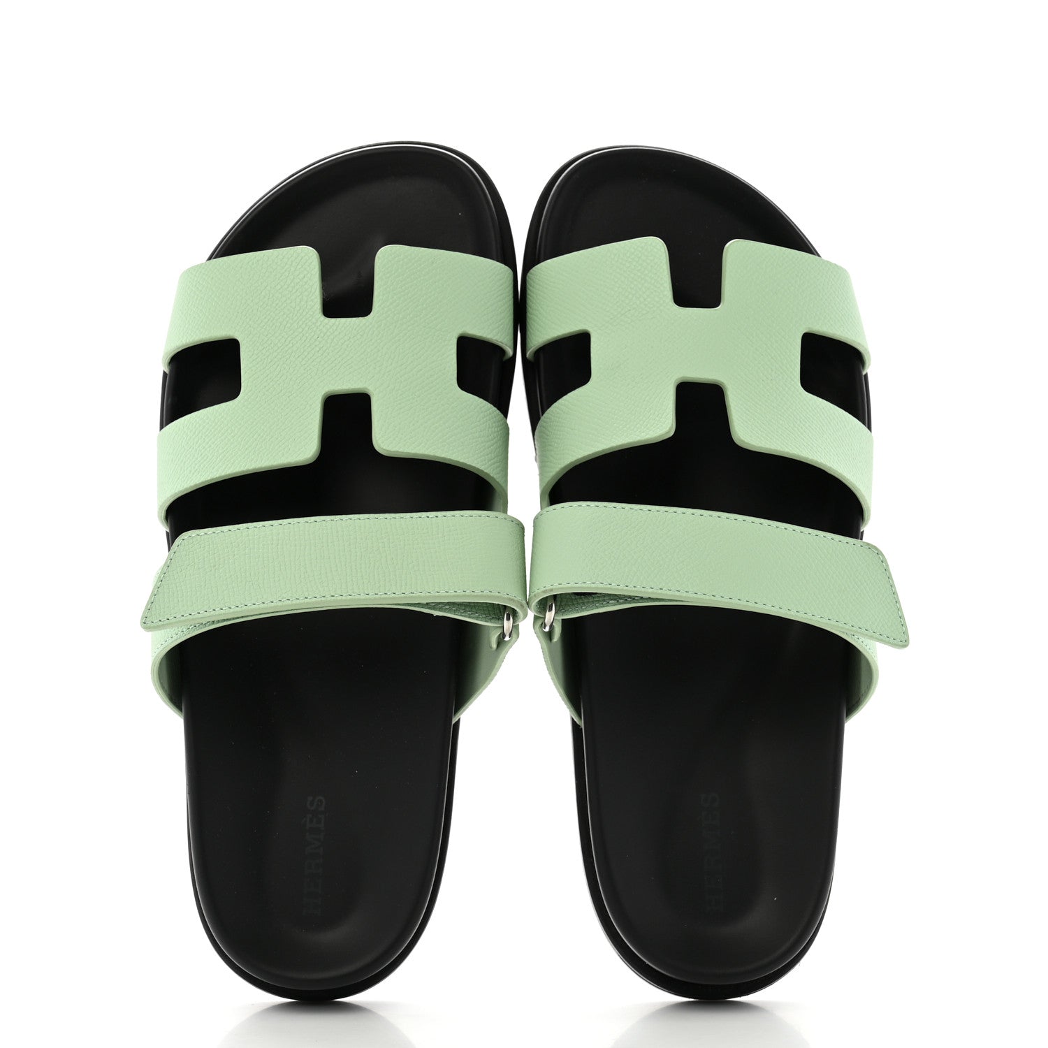 Hermes Epsom Womens Chypre Sandals 39 Vert Jade 2 of 10