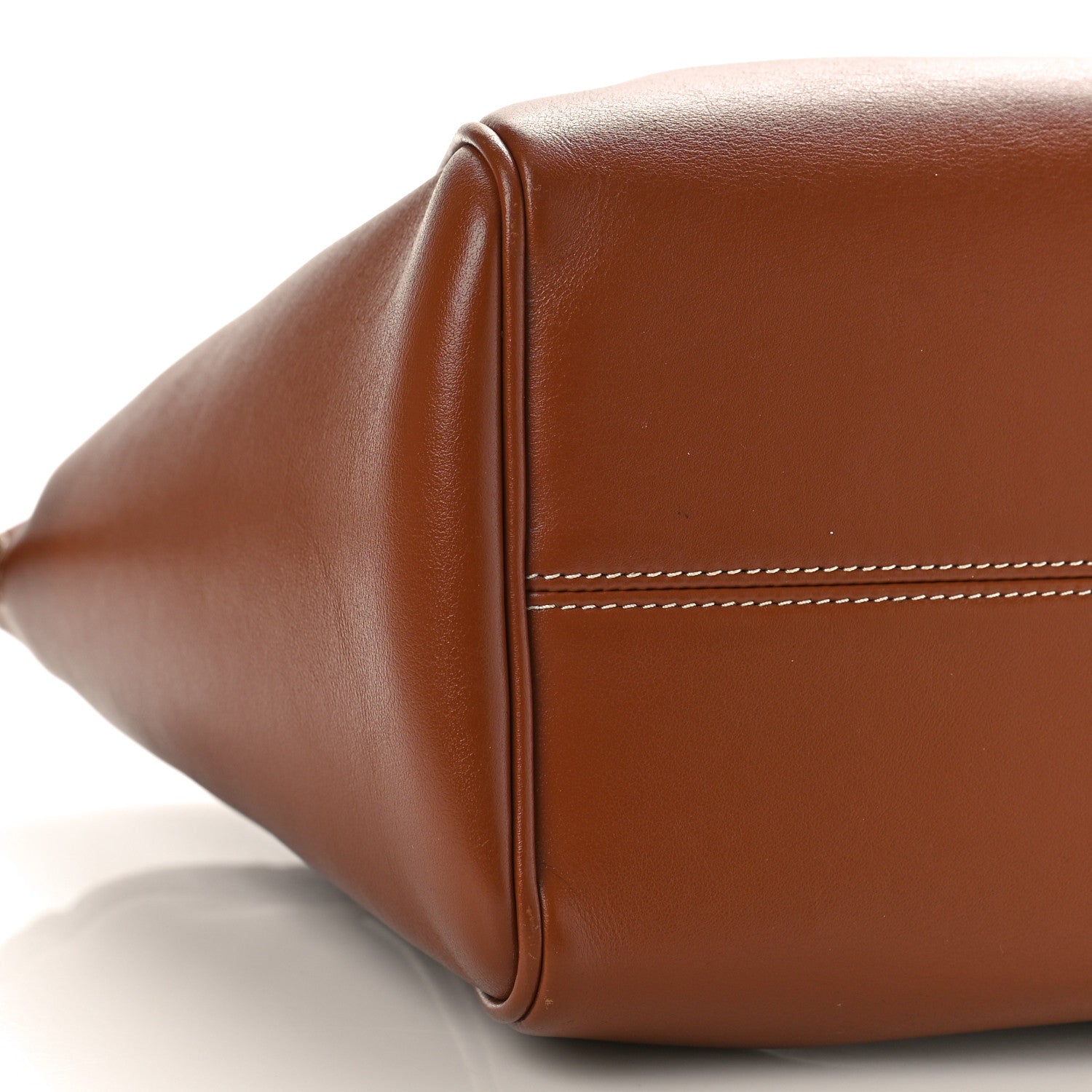 Celine Smooth Calfskin Cuir Small Triomphe Cabas Drawstring Tan 7 of 8