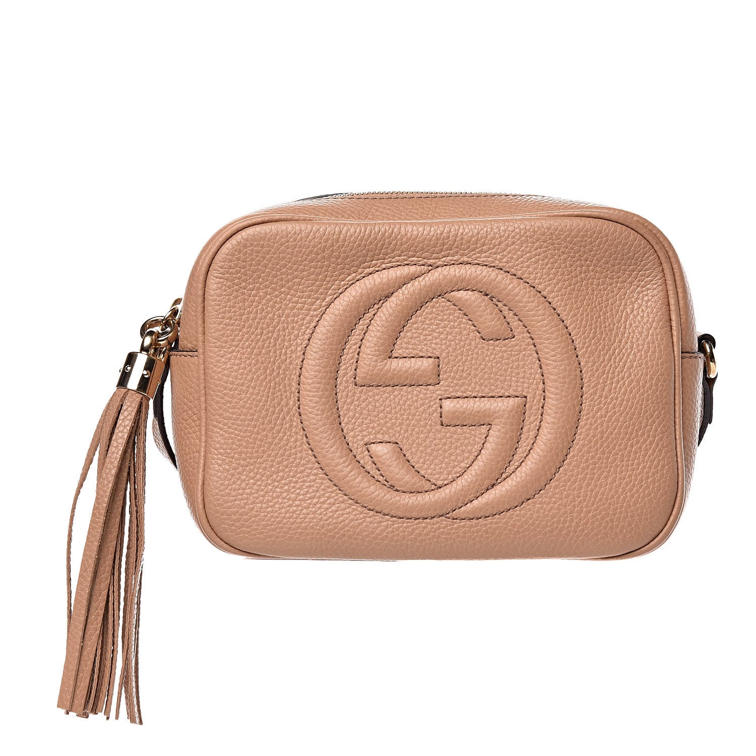 Gucci Pebbled Calfskin Small Soho Disco Bag Rose Beige 1 of 10
