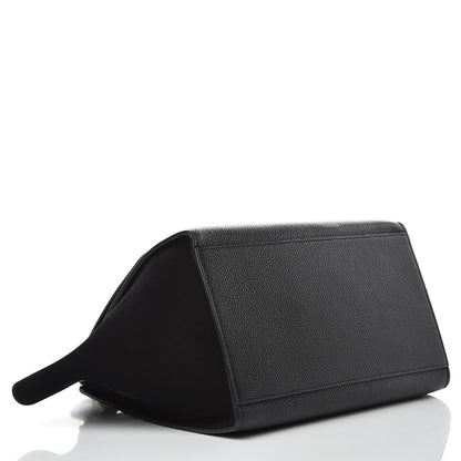 Celine Drummed Calfskin Suede Small Trapeze Black 4 of 13