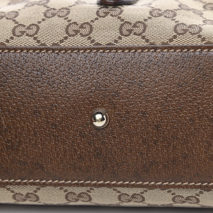 Gucci Monogram Calfskin Bardot Tote Brown 10 of 16