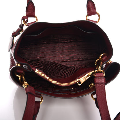 Prada Vitello Daino Tote Cherry 6 of 8