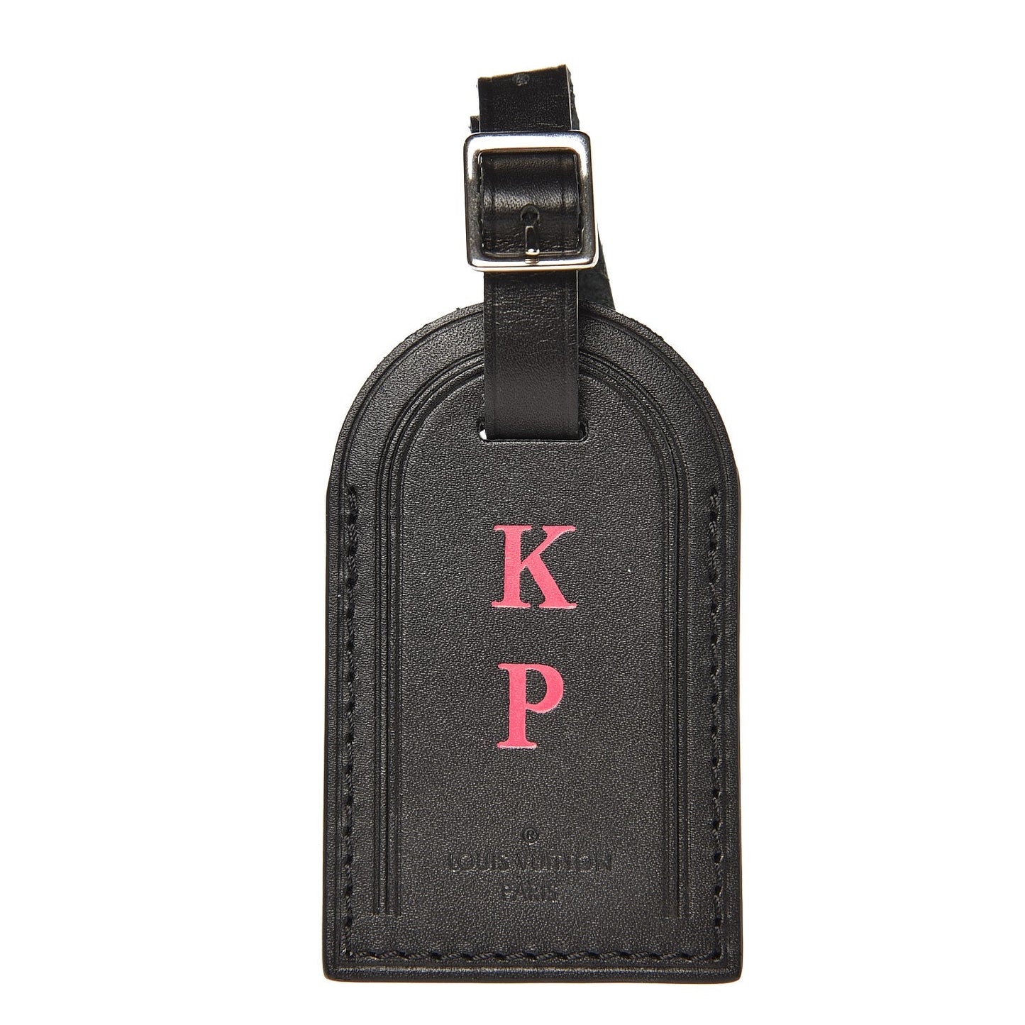 Calfskin Luggage Tag Black