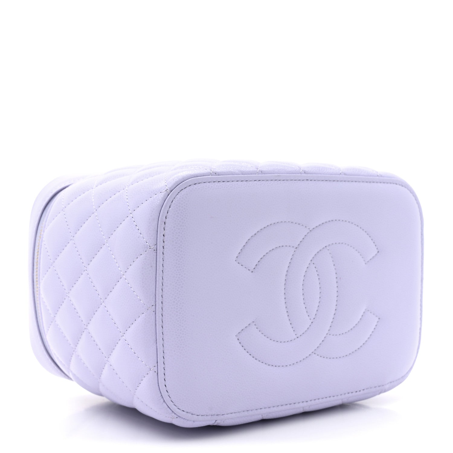 Chanel Caviar Quilted Large Vanity Pouch Light Purple 5 of 11