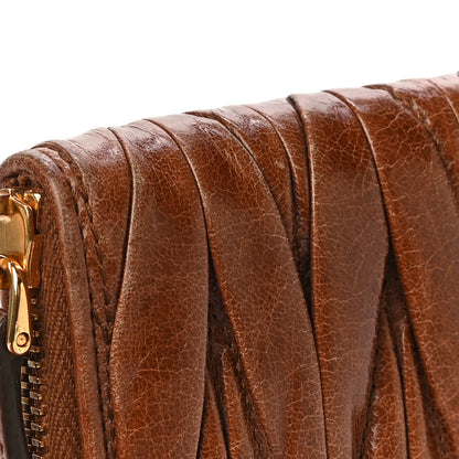 Miu Miu Matelasse Zip Around Wallet Brown 10 of 24