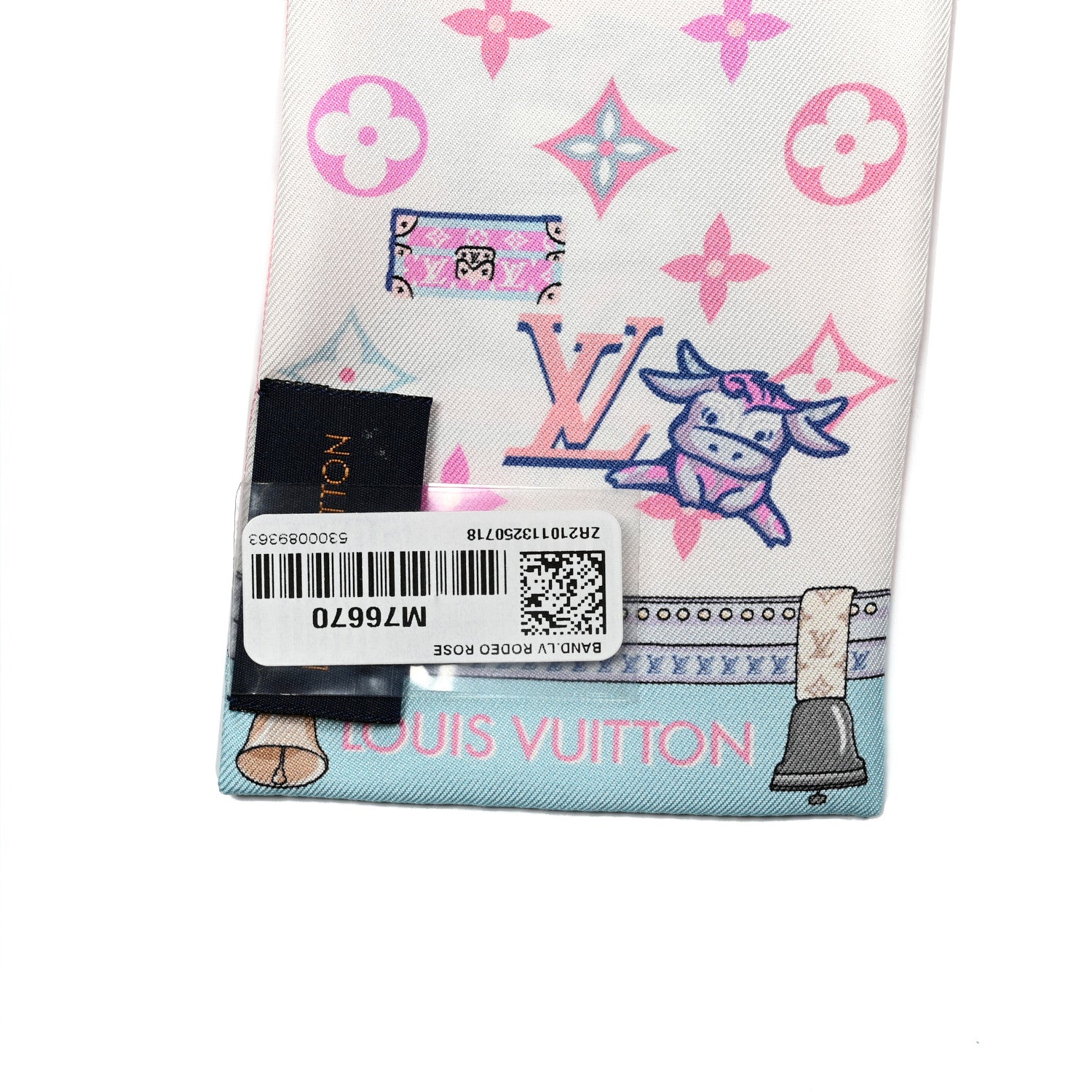 Louis Vuitton Silk Monogram Rodeo Bandeau Rose 3 of 3