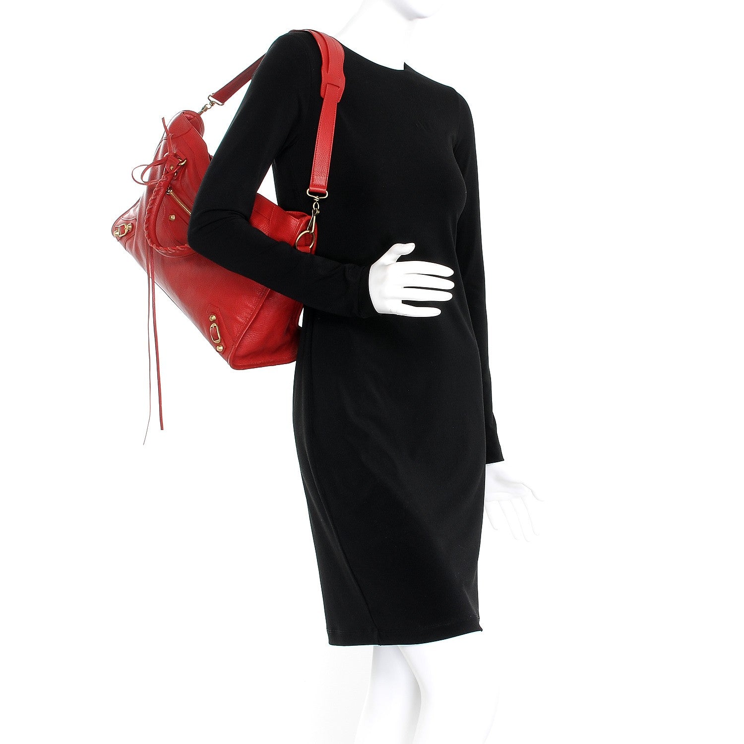 Balenciaga Sugar Goatskin Classic Gold Hardware City Rouge Rouge Coquelicot 2 of 7