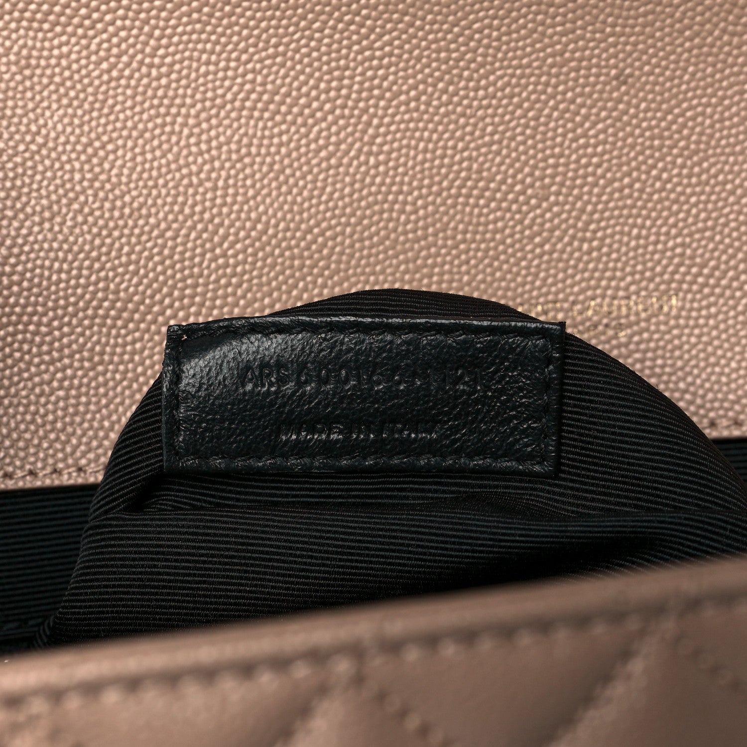 Saint Laurent Grain De Poudre Textured Mixed Matelasse Triquilt Large Monogram Satchel Natural Tan 7 of 10