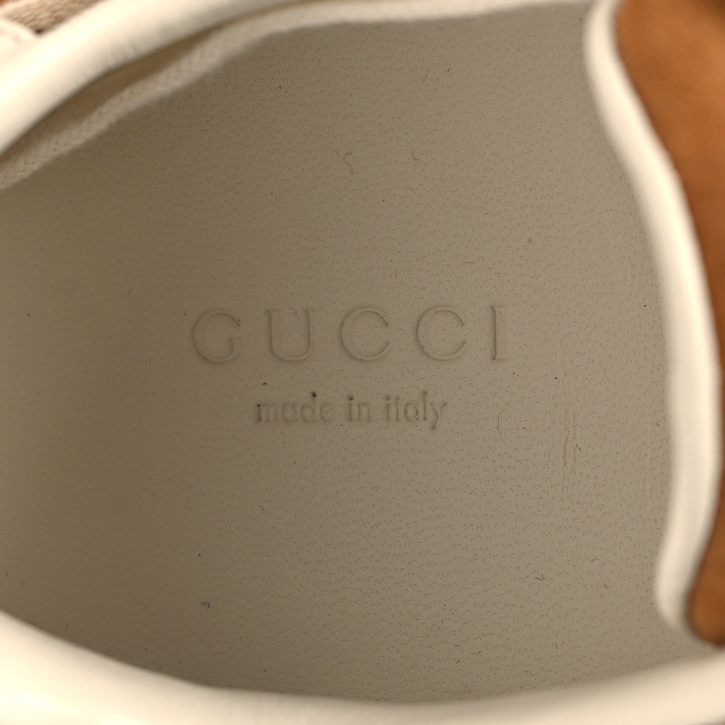 Suede GG Monogram Womens G75 Sneakers 39 Beige and Dark Brown