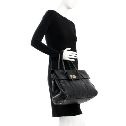 Mulberry Crocodile Embossed Bayswater Satchel Black 2 of 7