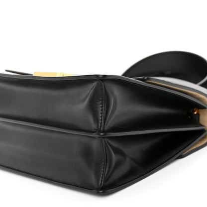 Fendi Vitello Liberty Bi-Color FF 1974 Embossed Chain Strap Kan U Shoulder Bag Black Maya 10 of 11