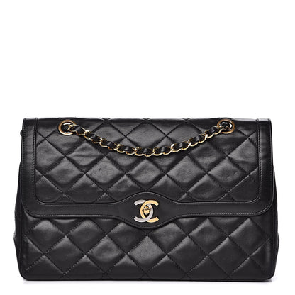 Chanel Lambskin Quilted Medium Double Flap Black 1 of 17