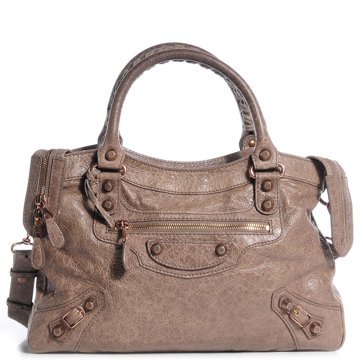 Balenciaga Agneau Giant 12 Rose Gold Hardware Town Gris Poivre 1 of 12