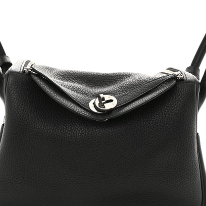 Hermes Taurillon Clemence Lindy 26 Black 8 of 11