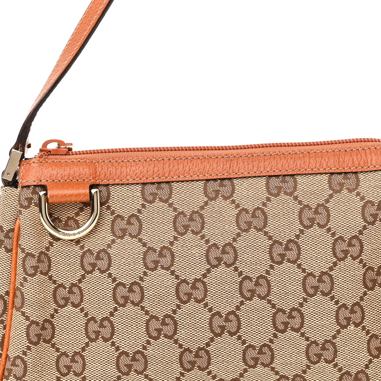 Monogram D Ring Cosmetic Case Light Brown