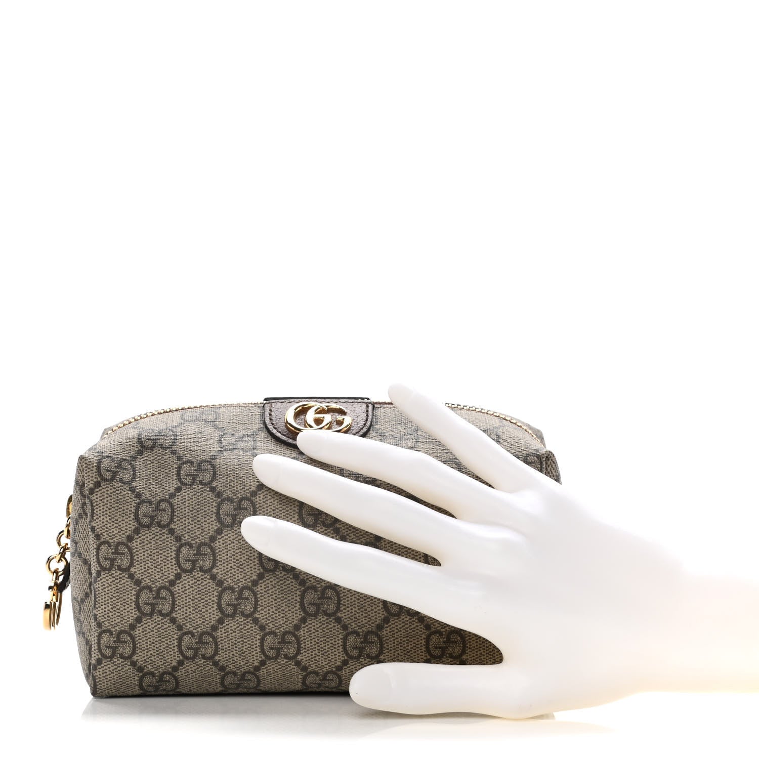 Gucci Soft GG Supreme Monogram Calfskin Medium Ophidia Cosmetic Case Beige Ebony New Acero 2 of 11