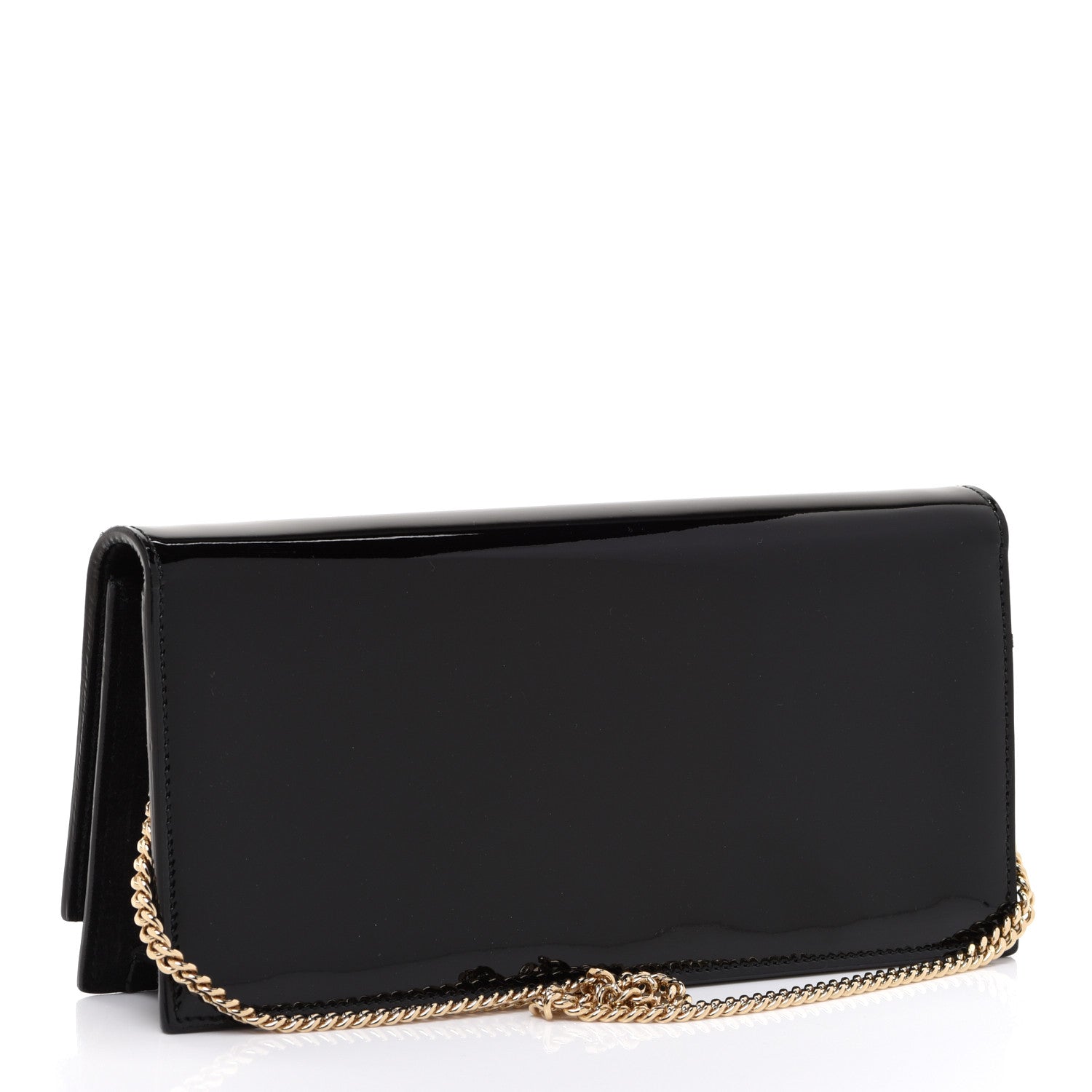 Jimmy Choo Patent Suede Fie Clutch Black 2 of 9