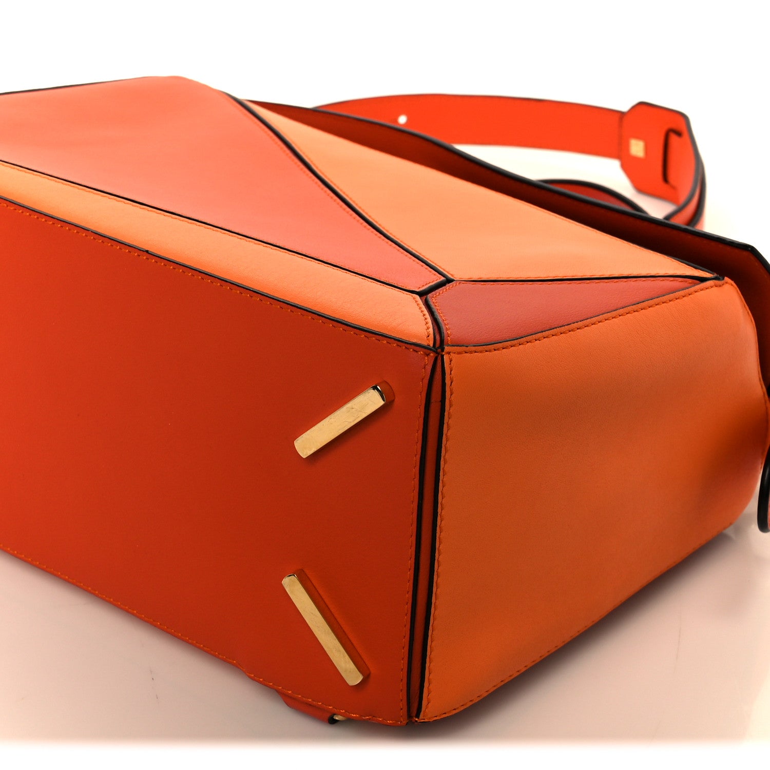 Loewe Calfskin Medium Puzzle Bag Orange Multi 10 of 10
