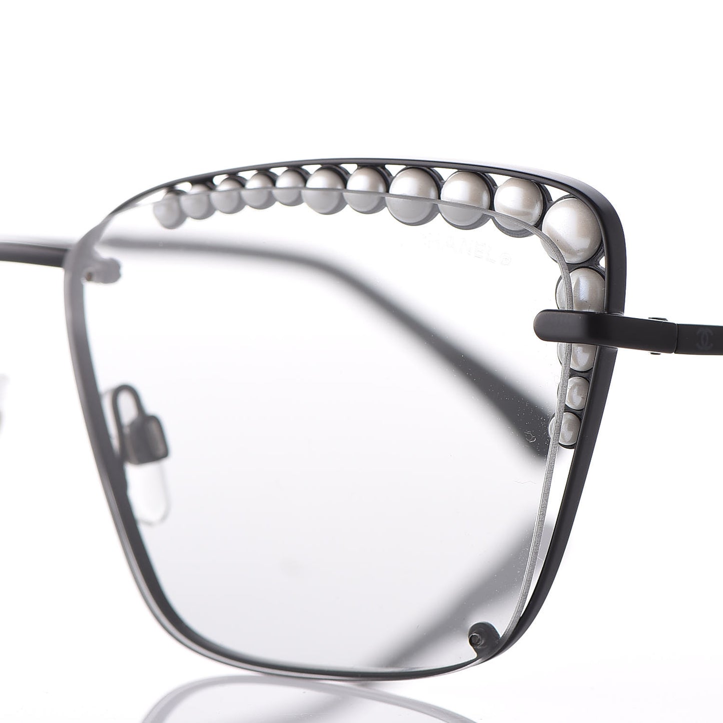 Square Frame Pearl Sunglasses 4235-H Black