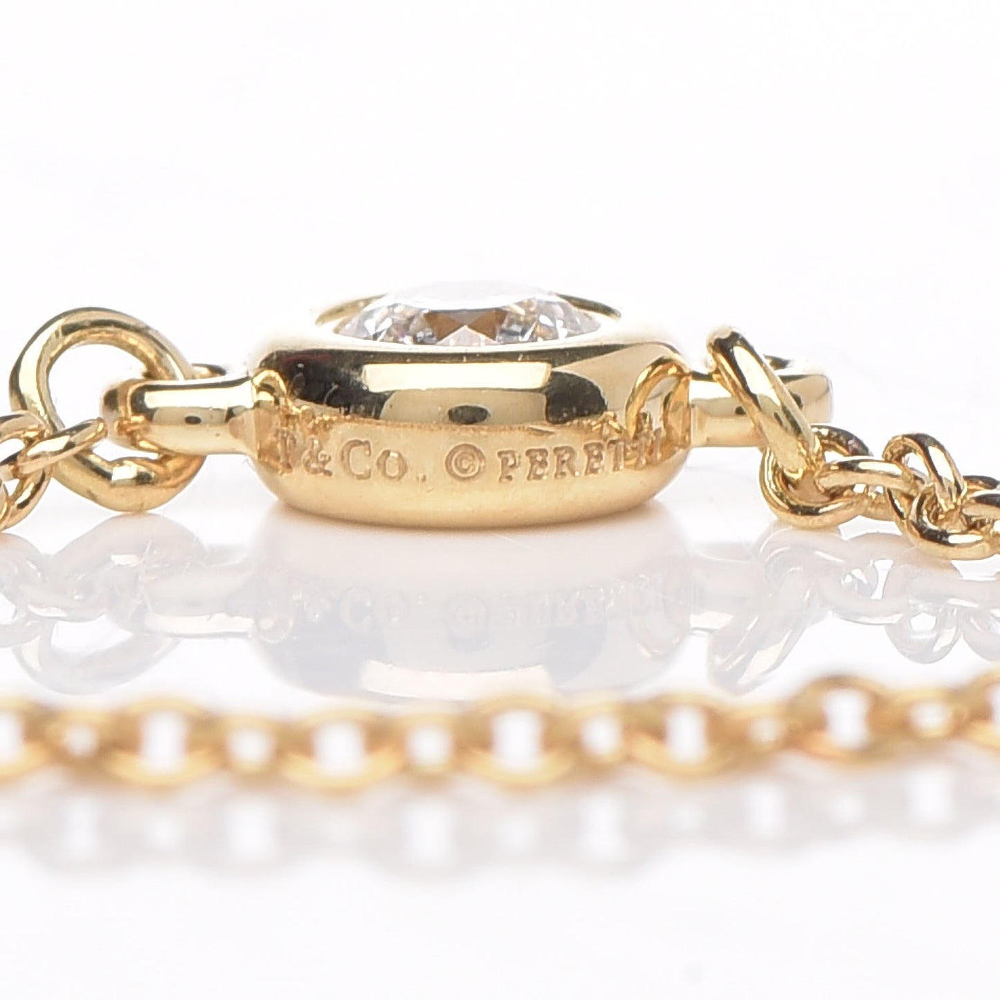 18K Yellow Gold Diamond .07ct Elsa Peretti Diamonds by the Yard Ring 51 5.75
