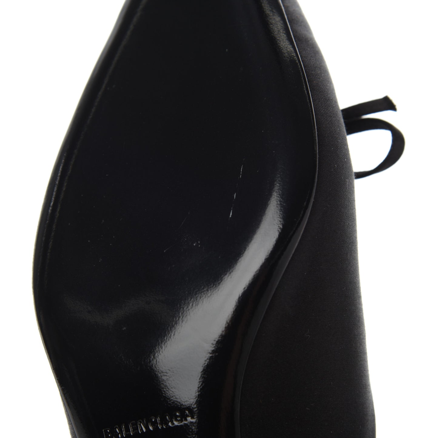 Satin Pointed Toe Knife 40mm Mules 39 Black