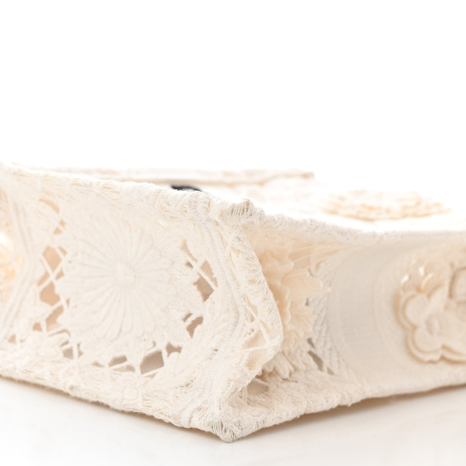 Christian Dior Embroidered D-Lace Mini Book Tote Phone Bag White Black 10 of 11