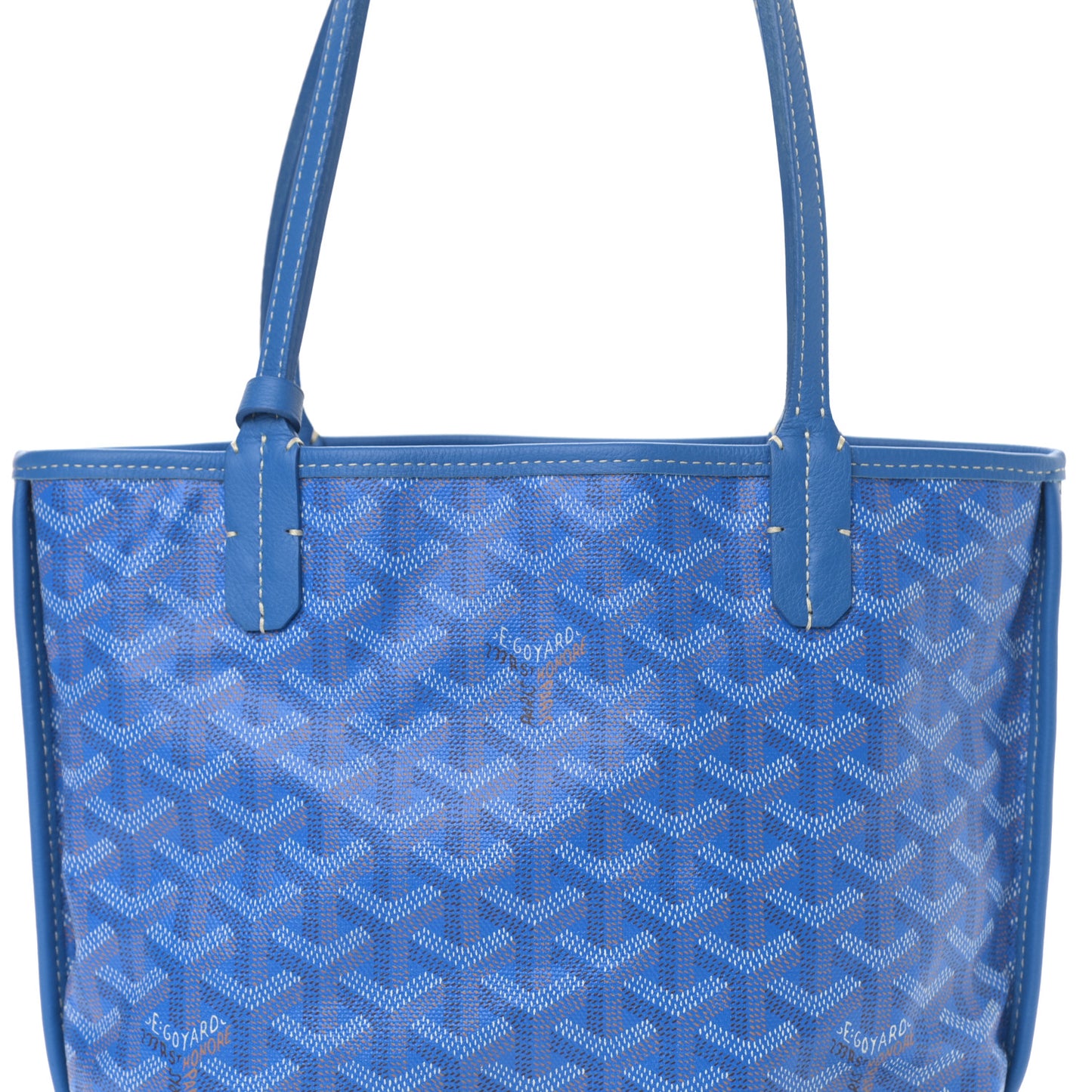 Goyardine Reversible Mini Anjou Sky Blue