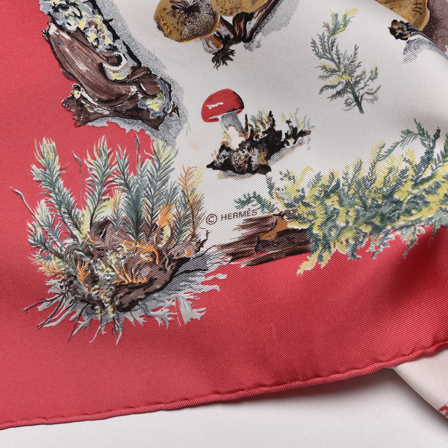 Hermes Silk Champignons Scarf 90 3 of 4