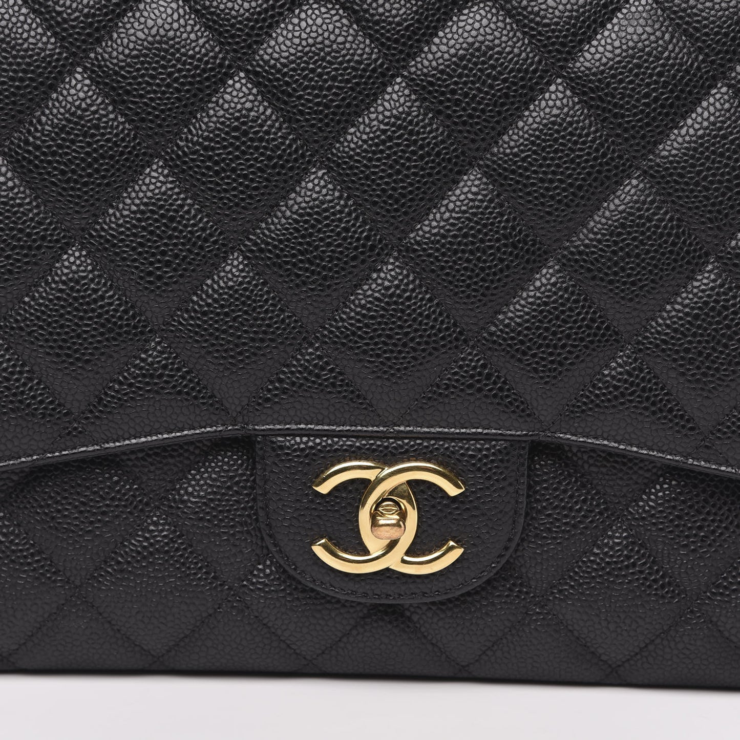Caviar Quilted Maxi Double Flap Black