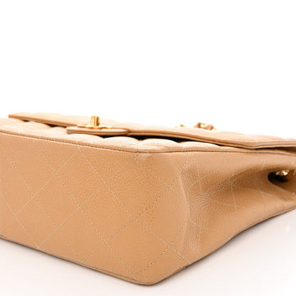 Chanel Caviar Quilted XL Jumbo Single Flap Beige 10 of 10