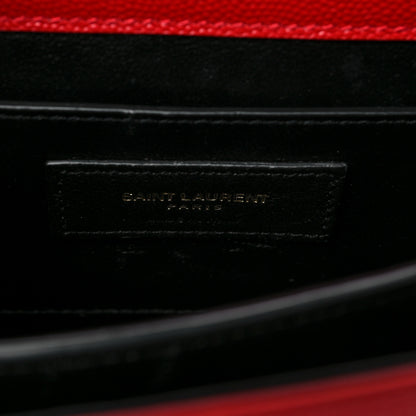 Saint Laurent Grain de Poudre Mini Classic Monogram Cassandra Top Handle Red 6 of 7