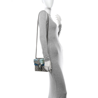 Gucci GG Supreme Monogram Blooms Mini Dionysus Shoulder Bag Beige Navy Vintage Blue 2 of 12