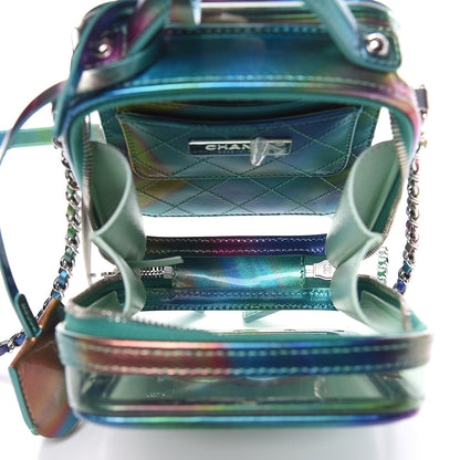 Chanel PVC Patent Calfskin Patent Lambskin Vertical Vanity Case Green 5 of 10